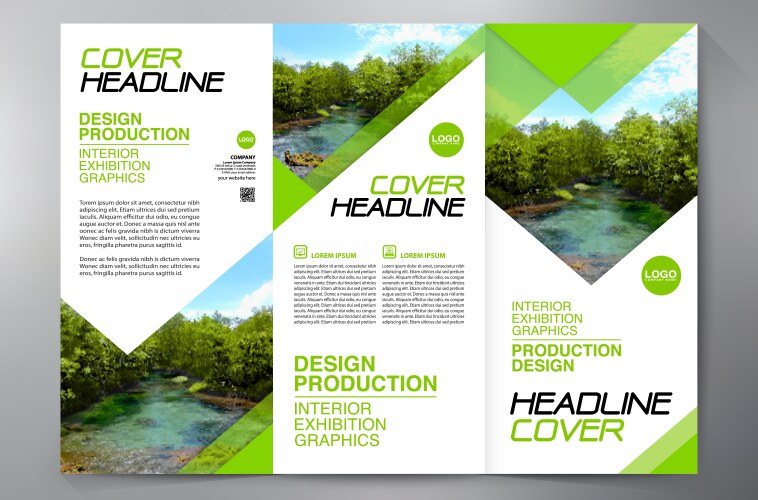 brochure 3 fold flyer design a4 template vector image vector image