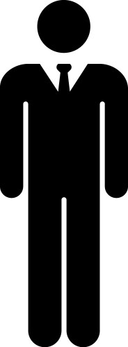 Man stand person icon pictograph Royalty Free Vector Image