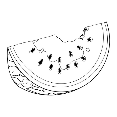 Watermelon Color Page Vector Images (over 2,000)
