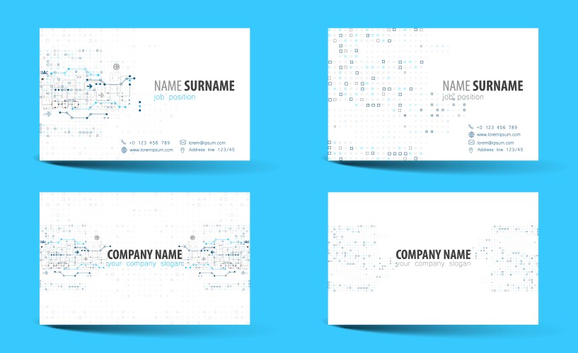 creative double-sided business card template vector