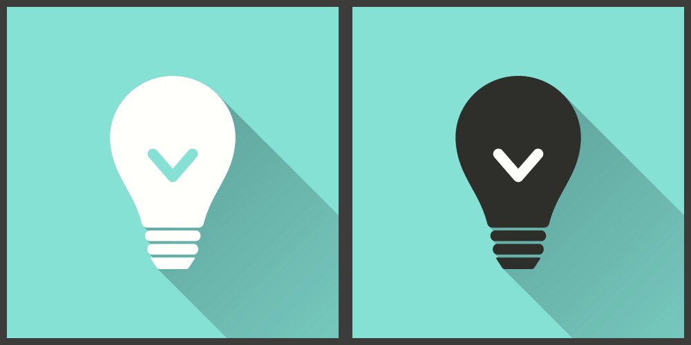 Light bulb icon glass retro incandescent lamp Vector Image