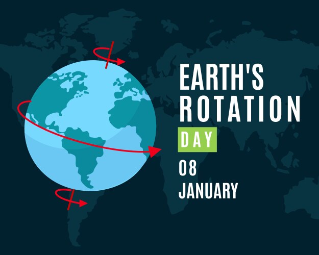 Earths rotation day celebration Royalty Free Vector Image