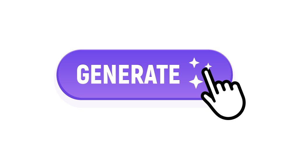 Ai button generator icon technology artificial vector image