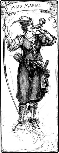 Maid Marian Vintage Warrior Vector Image