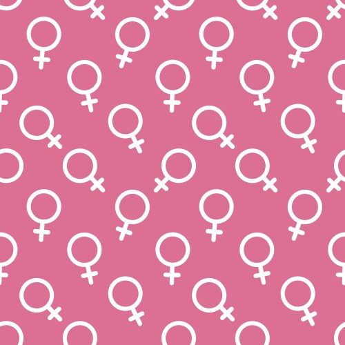 Female sex symbol icon seamless pattern vector image