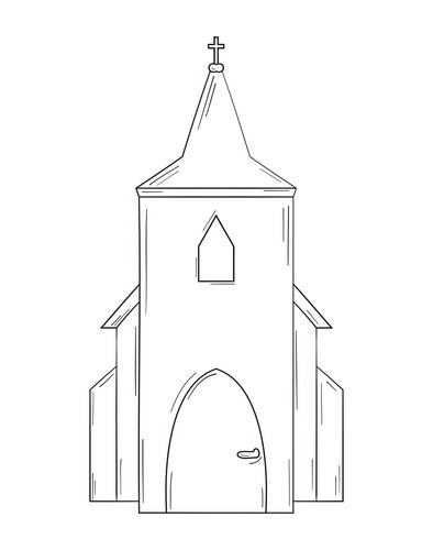 Church Sketch Vector Image