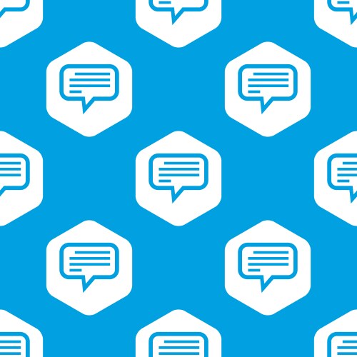 Message hexagon pattern vector image