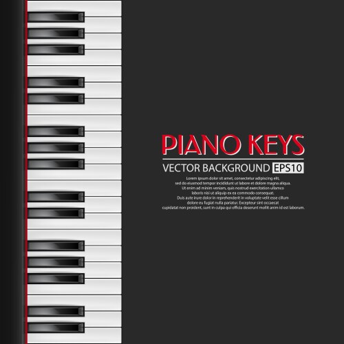Piano 88 keys realistic style Royalty Free Vector Image