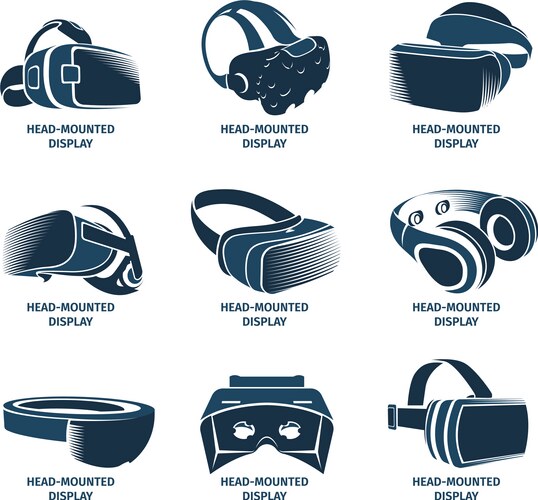 VR Headset Logotype Set Vector Image