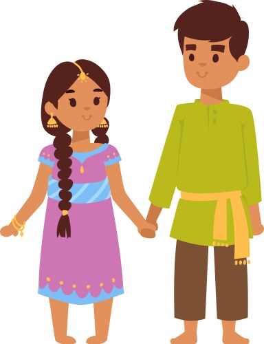 Indian kids praying Royalty Free Vector Image - VectorStock
