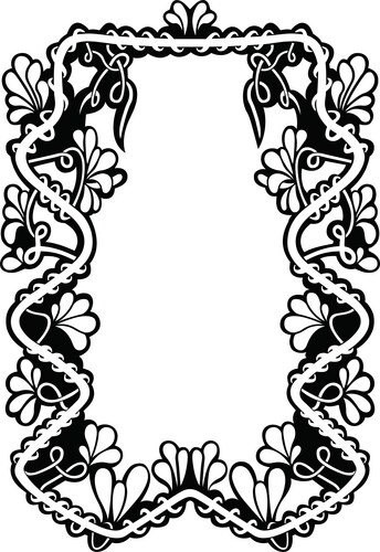 Floral frame isolated Vector Image