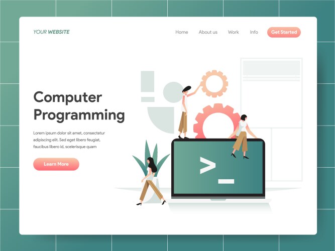 Modern Computer Coding Concept vector image