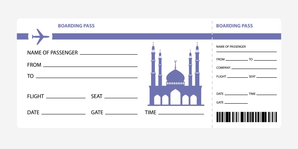 Airplane ticket hand drawn outline doodle icon Vector Image