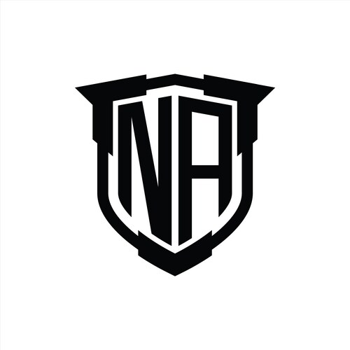 Na logo monogram abstract hexagon images design – Royalty-Free Vector ...
