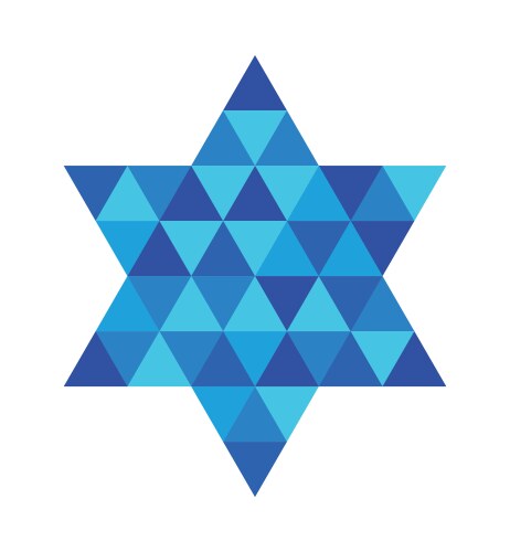 star of david with a triangle mosaic pattern vector image