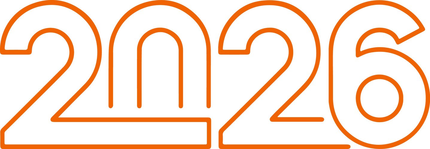 2026 Year Black Handwriting Font White Royalty Free Vector Vectorstock