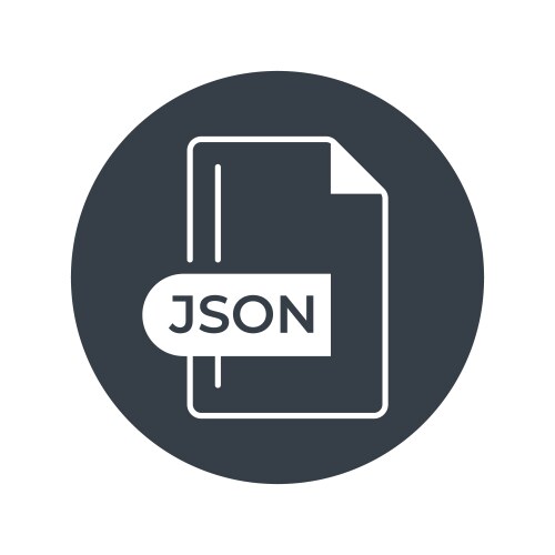 JSON File Icon - Data Format vector image