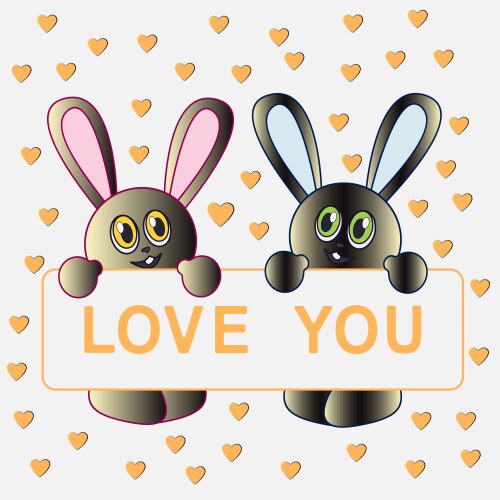 Rabbits Royalty Free Vector Image - VectorStock