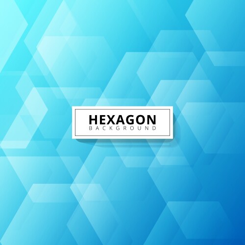 Abstract geometric hexagon overlapping layer vector image