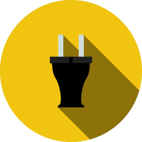 Electrical plug web icon Royalty Free Vector Image