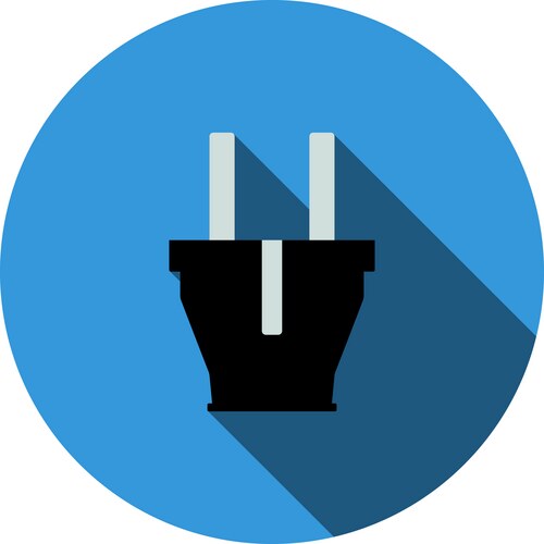 Electrical plug web icon Royalty Free Vector Image