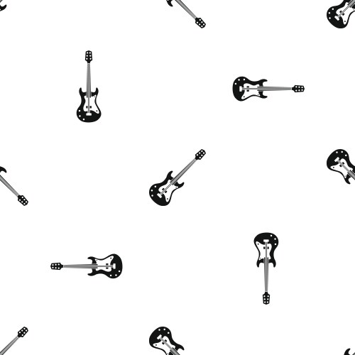 Classical electric guitar pattern seamless black – Royalty-Free Vector ...