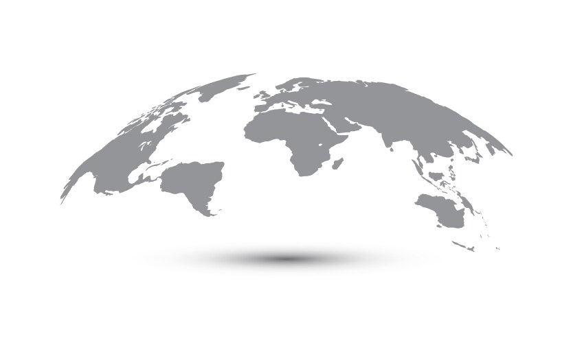 World map globe isolated Royalty Free Vector Image