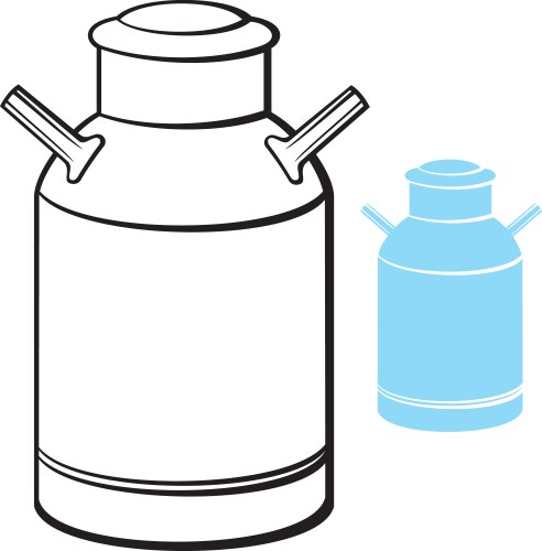 Milk can vector image