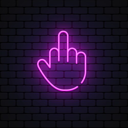 Neon icon outline simple Vector Image