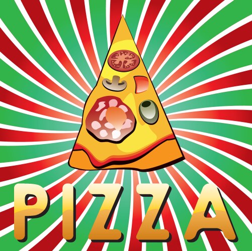 Italian pizza Royalty Free Vector Image - VectorStock
