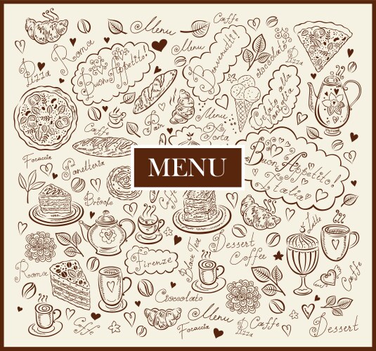 Pattern menu vector image