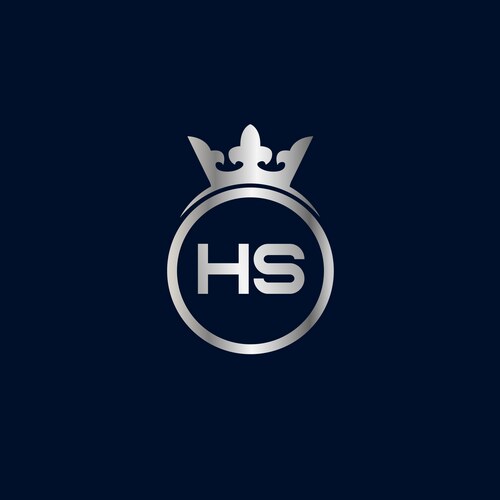 Initial letter hs logo template design Vector Image