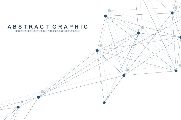 Geometric abstract background with connected line vector image