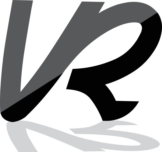 V r letter logo Vector Image