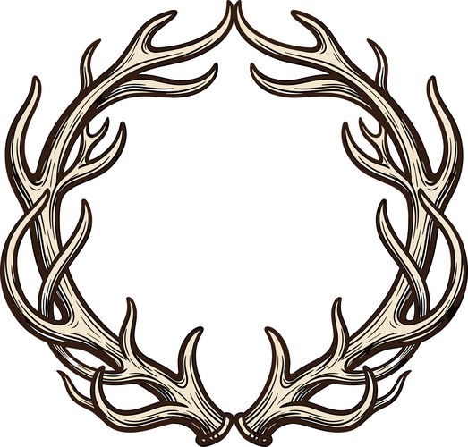 Sample Menu Rustic Antler Wreath Frame (65637158) – Royalty-Free Vector | VectorStock