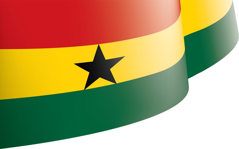 Ghana flag on a white Vector Image