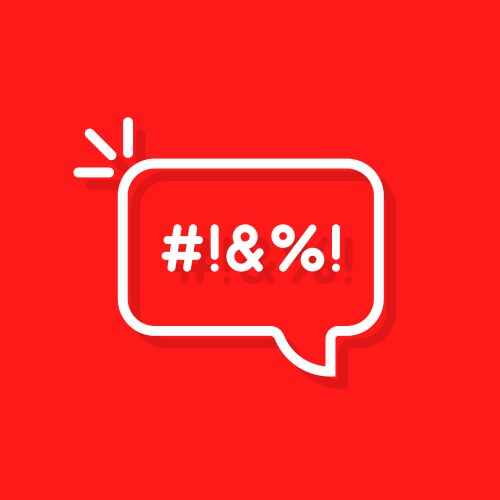 It swearing lettering informal statements Vector Image