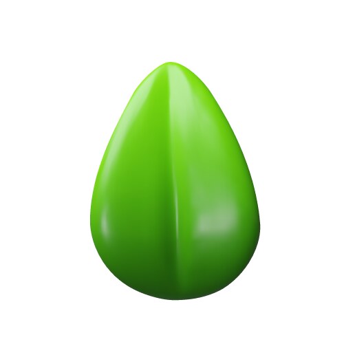 3d set green leaf Royalty Free Vector Image - VectorStock