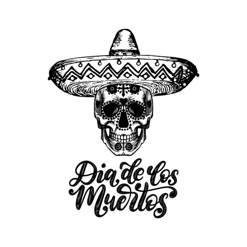 Dia de los muertos translated from spanish day Vector Image