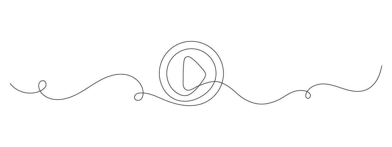Phone Play Button Line Art – Royalty-Free Vector | VectorStock