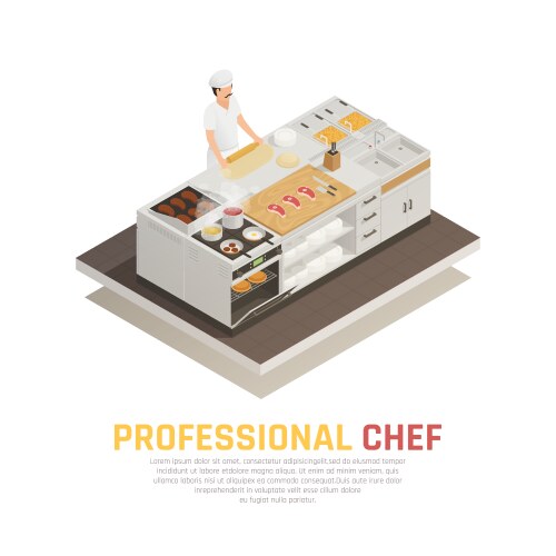 Isometric fast food cafe Royalty Free Vector Image