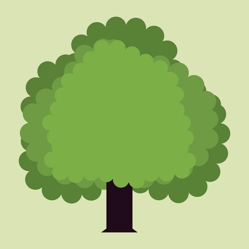 Tree design over green background – Royalty-Free Vector | VectorStock