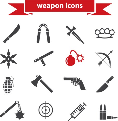 Weapon seamless pattern Royalty Free Vector Image