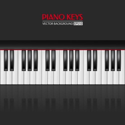 Piano 88 keys realistic style Royalty Free Vector Image