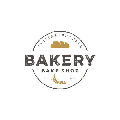 Retro Bakery Logo - Vintage Bake Shop Vector Image