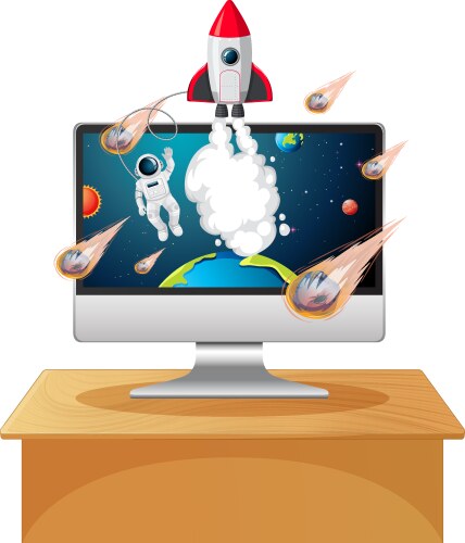 Computer science tutor isolated cartoon Royalty Free Vector