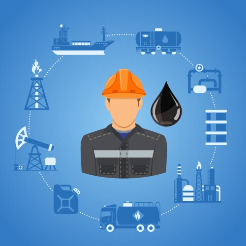 Oil industry infographics vector image