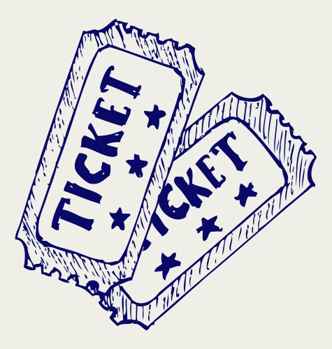 Pink cinema ticket Royalty Free Vector Image - VectorStock
