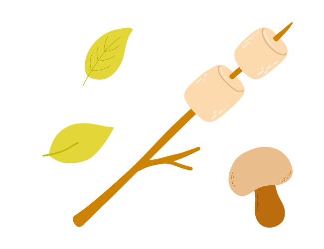Roasted Marshmallow on Stick Vector Image
