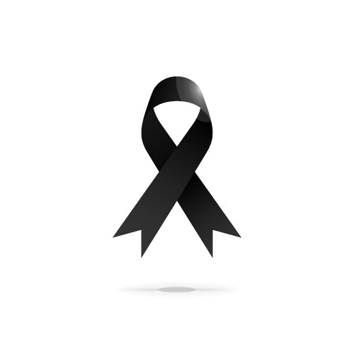 Black Awareness Ribbon Symbol Vector Image